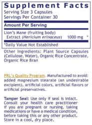 Alternative view of Lion's Mane - 90 capsules